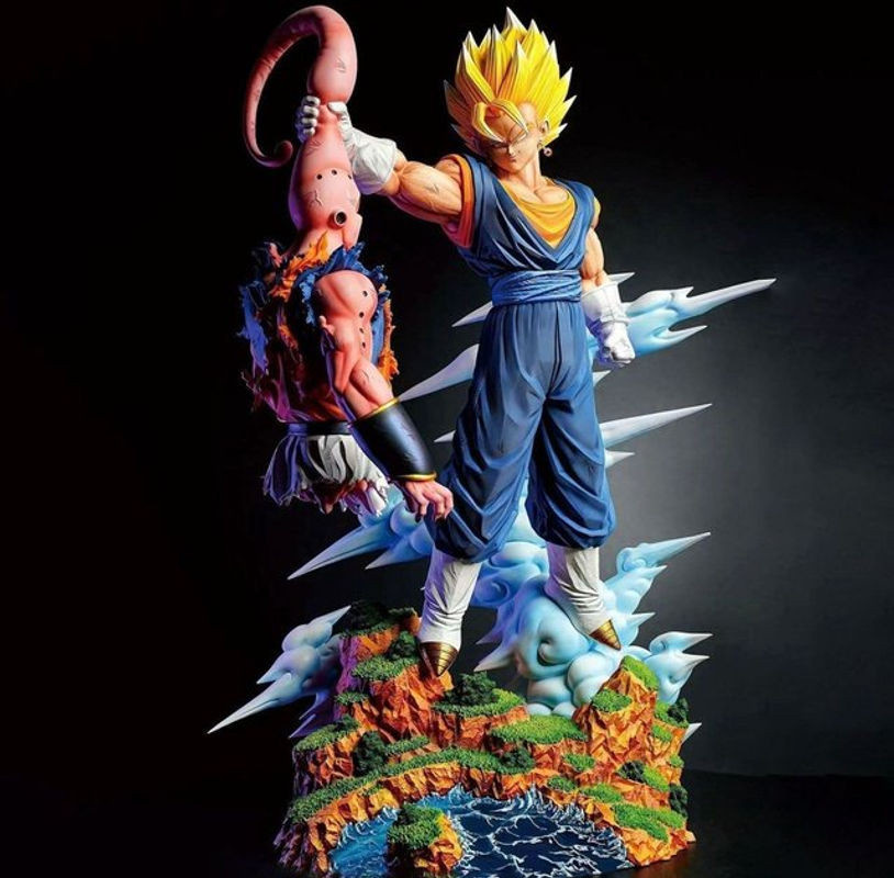 Bandai Dragon Ball Z Sammlerfigur Majin Buu vs. Vegetto PVC Statue, mehrfarbig, Höhe: 33 cm - Bild 1
