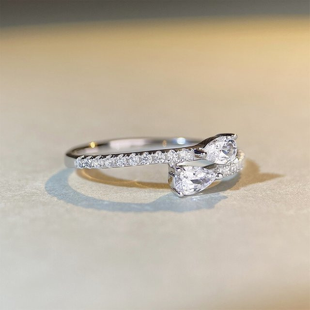 Huitan Ring, Zirkonia, Silber, Damen - Bild 1