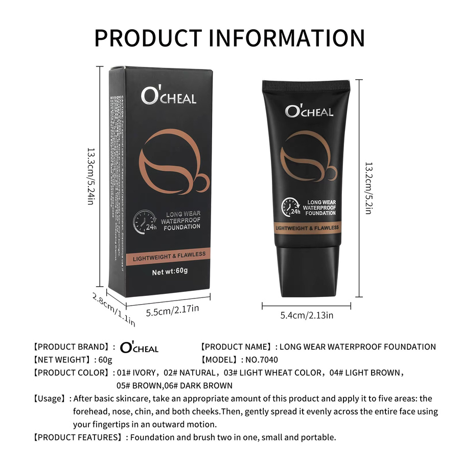 Ocheal Foundation Cream, Bronze, Matt, 60g - Bild 6