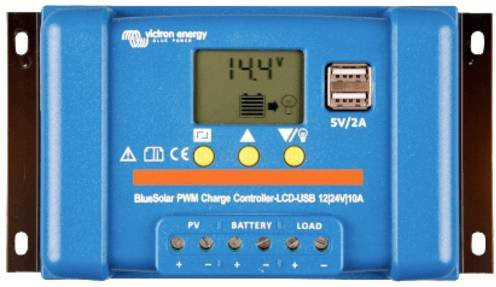 Victron Energy Blue Solar PWM Laderegler mit LCD und USB, 12 V/24 V, 20 A - Bild 1