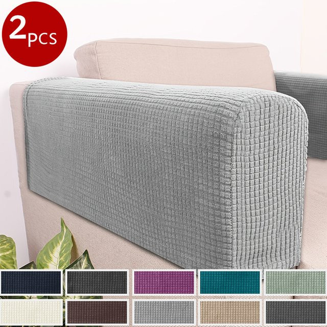 2er-Set Bilu Sofabezüge aus elastischem Maiskern-Fleece in Schwarz, Weiß und Grau für dein Sofa - Bild 1