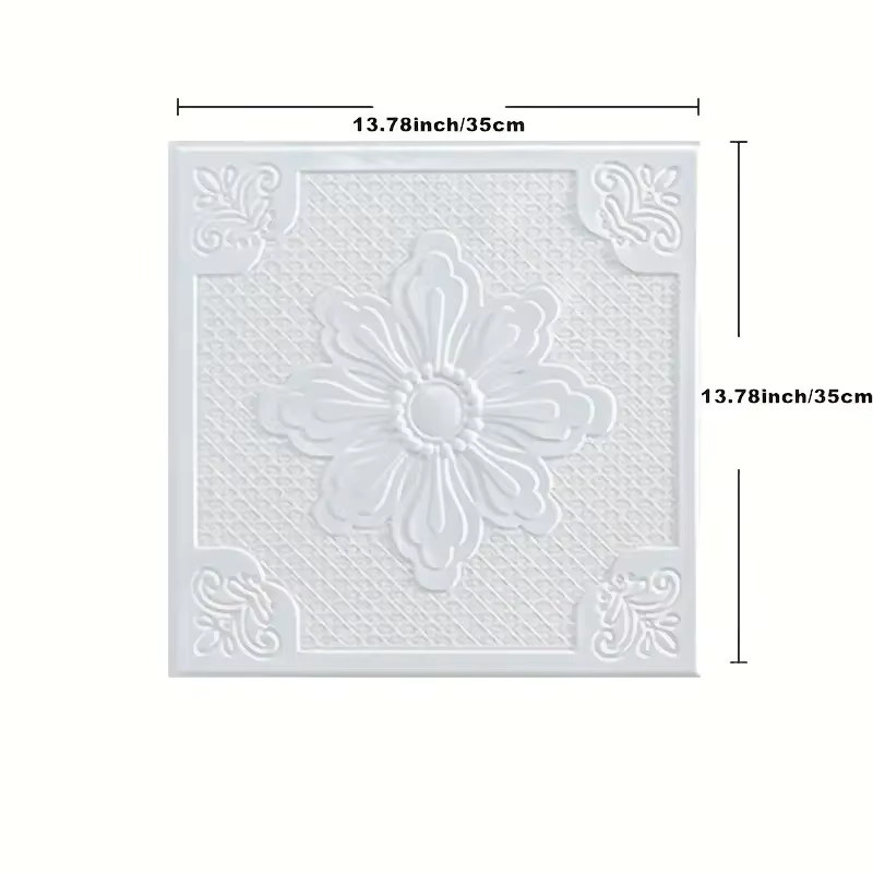 Wasserdichte 3D Wandaufkleber von ctzsoop mit floralem Design in Weiß, B/H: 35 x 35 cm - Bild 2