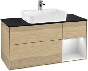 V&B Waschtischunterschrank Finion in Braun mit Eichen-Dekor, Breite: 120 cm, Tiefe: 50,1 cm, Höhe: 50,1 cm - Bild 1