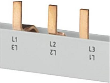 Siemens 5ST3745 Stiftsammelschiene berührungssicher, 4-phasig, 10mm2, 63A, grau, Länge: 214 mm - Bild 1