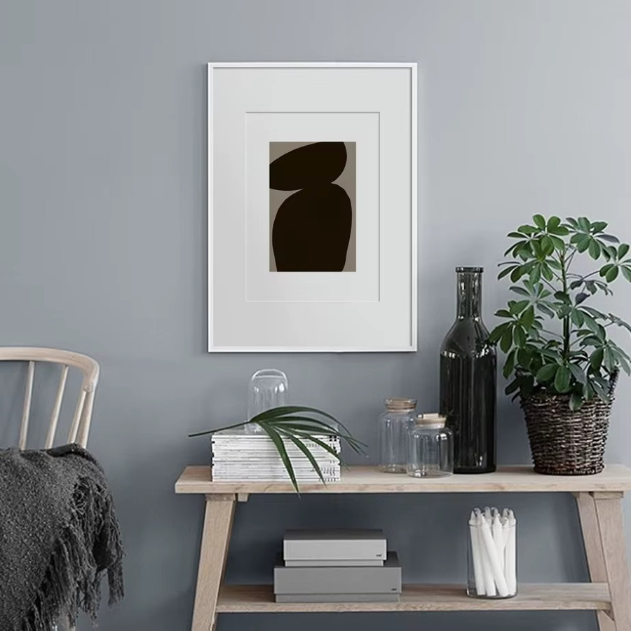 Potdemiel Wandkunst Leinwand mit abstrakter geometrischer Motivierung im Nordic-Stil für dein Wohnzimmer - Bild 3