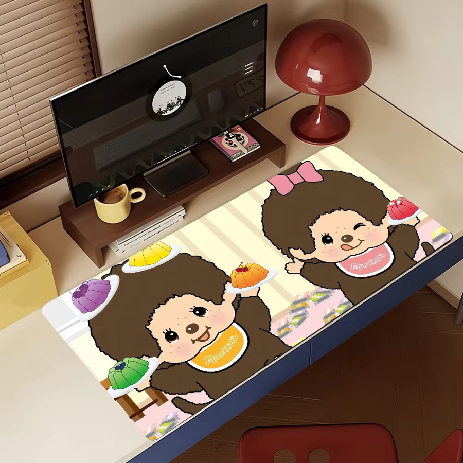 Cartoon M-Monchhichi-S Mauspad rutschfeste Gamer-Computermatte in Multicolour für Schreibtisch und Laptop - Bild 4
