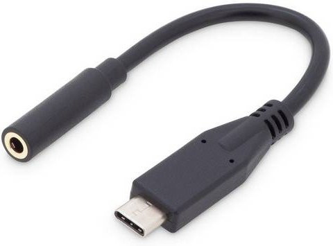 Digitus USB-C auf 3,5 mm Klinke Audio Adapterkabel in Schwarz - Bild 1