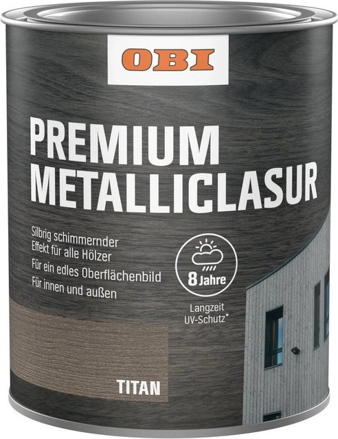 OBI Metallic Lasur Premium Titan in Silber, 2,5 l - Bild 1