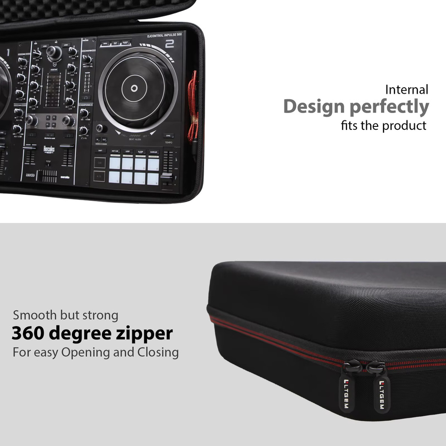 LTGEM EVA-Schutzhülle für Hercules DJControl Inpulse 500 USB-DJ-Controller in Schwarz - Bild 4