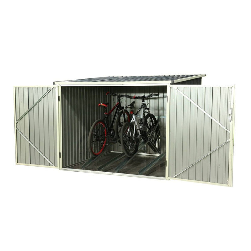 Westmann Fahrradgarage und Unterstand aus Stahl in Anthrazit, B/H/T: 203 x 158 x 200 cm - Bild 3