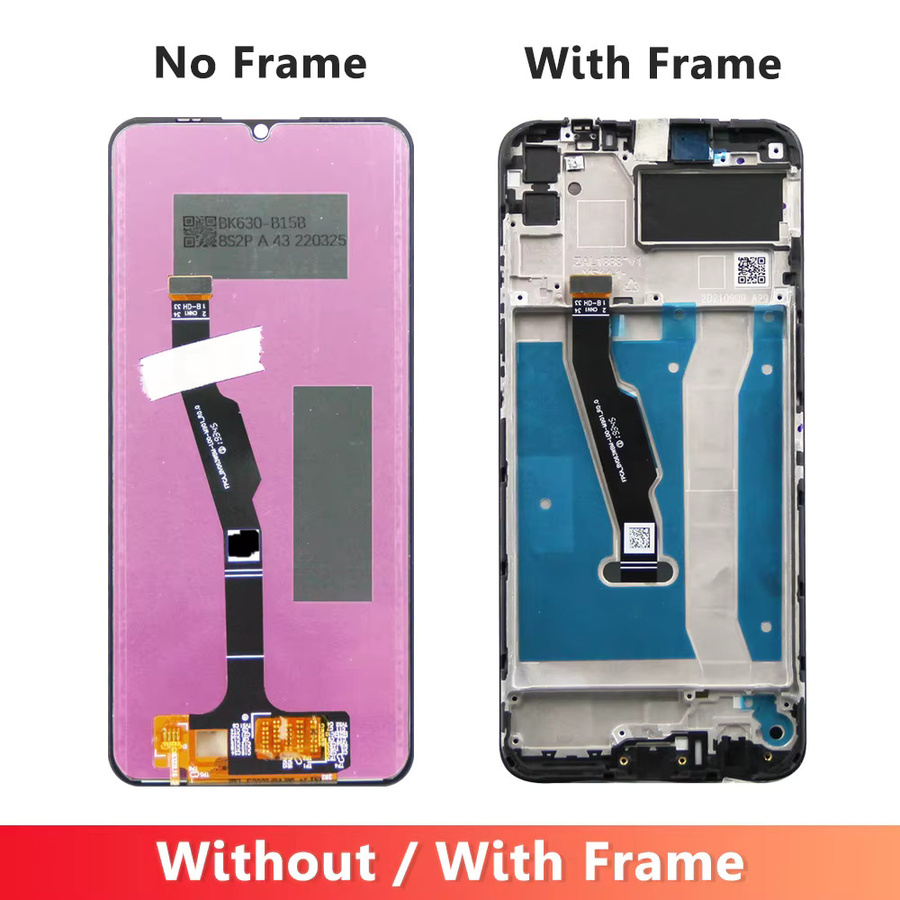 Huawei LCD-Display mit Touchscreen und Rahmen für Y6P 2020, Honor 9A MOA-LX9N und Enjoy 10E, 6,3 Zoll, Schwarz - Bild 2