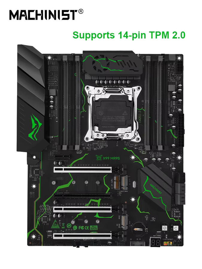 MACHINIST X99 MR9S ATX Motherboard LGA 2011-3 in Schwarz mit Unterstützung für Intel Xeon E5 V3/V4 CPUs, DDR4 RAM, NVME M.2 und USB-C - Bild 5