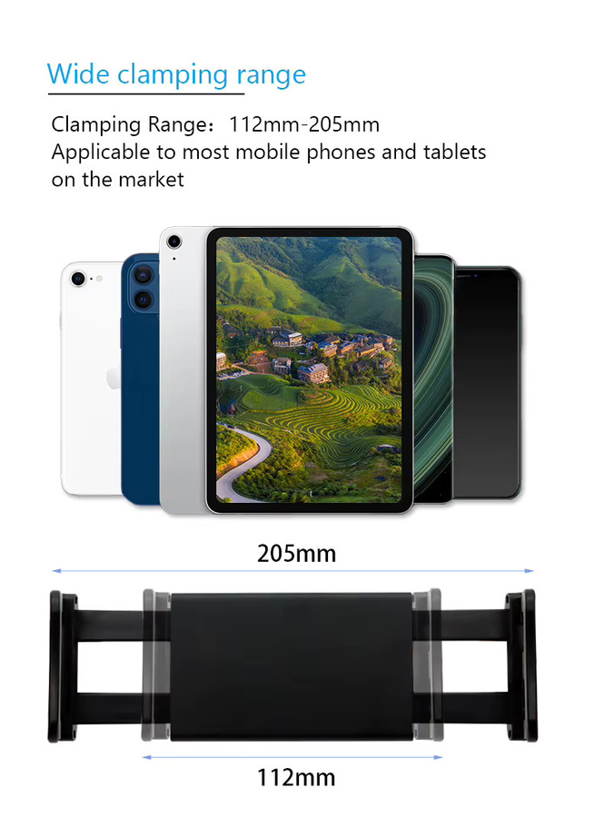 DJI Fernbedienung Halterung für Mavic 2, Pro, Air 2, 2S, Mini 2 und SE als Telefon und Tablet Clip in Schwarz - Bild 2