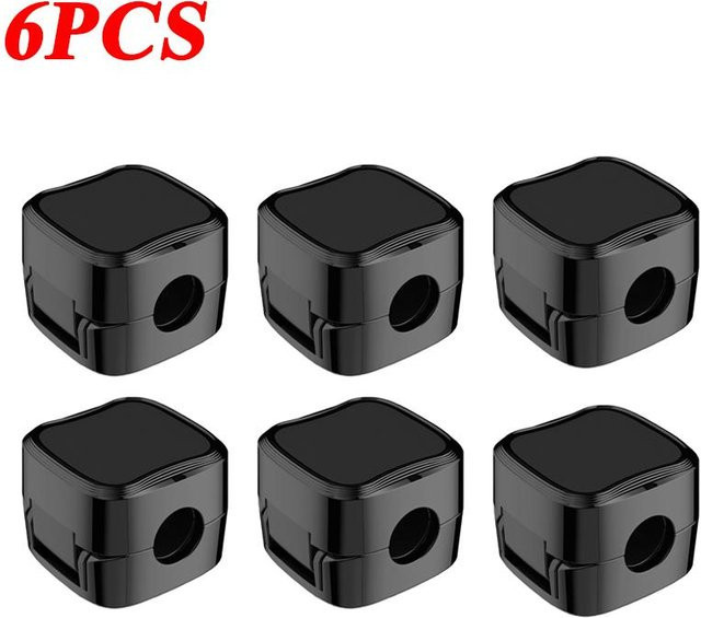 XYNN Magnetischer Kabelclip Set, selbstklebender Kabelhalter und Kabel-Organizer für dein Homeoffice, 6 Stück, Schwarz - Bild 1