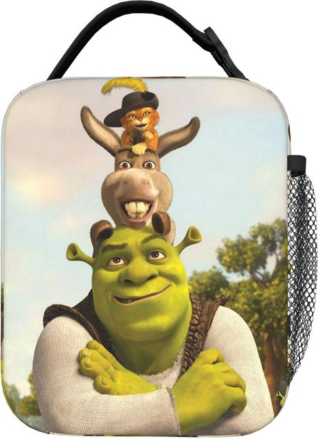 Fancy Style Studio Isolierte Lunchtasche Shrek Motiv Auslaufsicher und Wiederverwendbar in Mehrfarbig - Bild 1