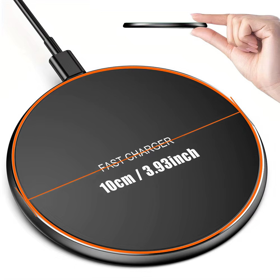 XIKCU Kabelloses Ladegerät mit LED-Licht für iPhone, AirPods Pro, Samsung und Xiaomi Smartphones, Schnelle Ladestation in Schwarz oder Weiß - Bild 6