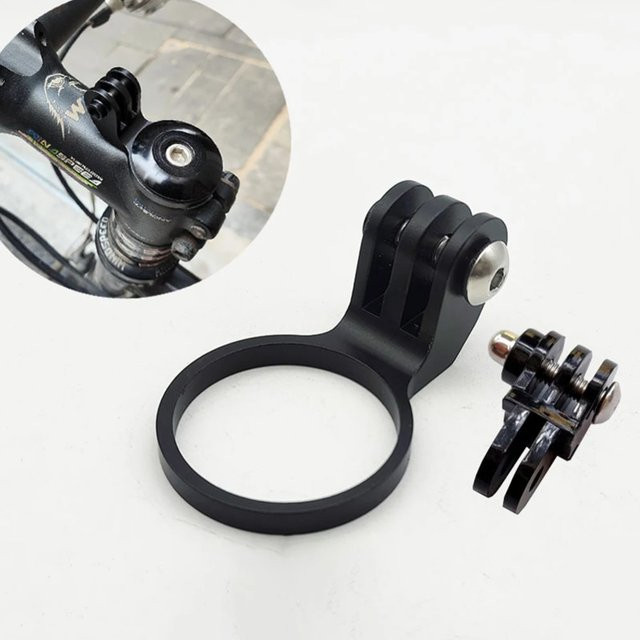 GoPro Kamera-Verlängerungshalterung für Mountain Road Fahrradvorbau-Headset-Kappe, Schwarz, passend für Gabeln mit 28,6 mm Durchmesser - Bild 1