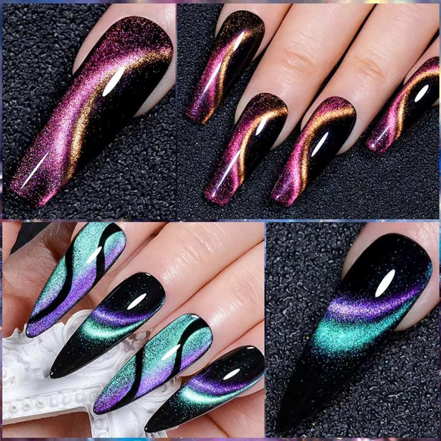 QAZIXU Gel-Nagellack, Lila, Schimmernd - Bild 5