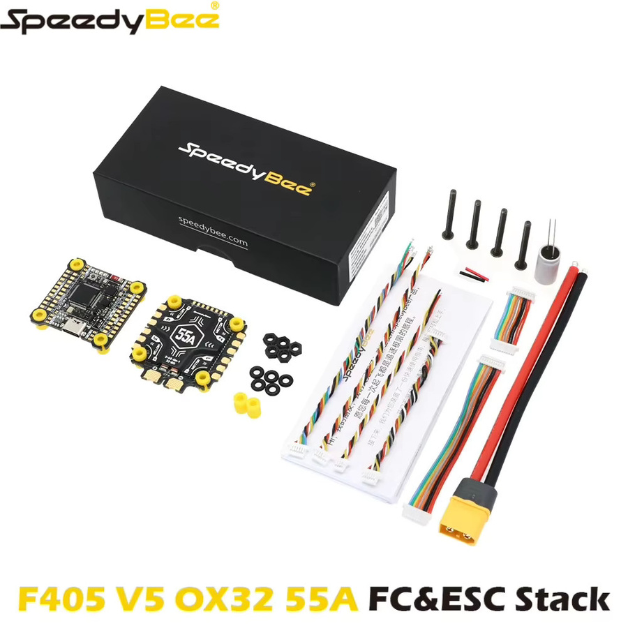 Speedybee F405 V5 Stack für RC FPV Drohnen mit F4 V5 Flugcontroller und OX32 55A 4-in-1 ESC, Schwarz, Montagegröße: 30,5 x 30,5 mm - Bild 2