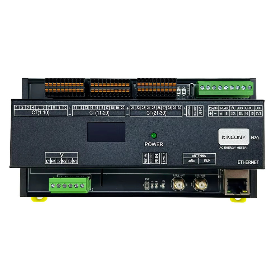KinCony N30 30-Kanal ESP32-S3 Energiemonitor-Board in Schwarz für Home Assistant DIY mit ESPHome und MQTT sowie Wi-Fi und Bluetooth - Bild 2