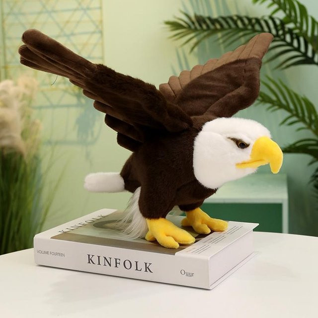 Fliegender Adler Plüschtier, Weißkopf-Vogel, Schwarz, ab 14 Jahren - Bild 1