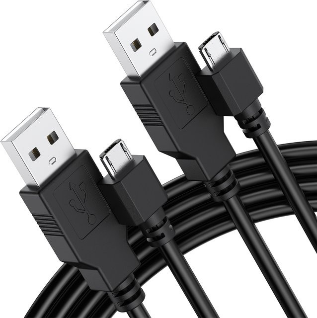 Micro-USB-Ladekabel USB A auf Micro-USB, schwarz, Länge: 1,8 m - Bild 1