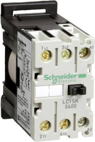 Schneider Electric Leistungsschütz LC1SK0600P7, 6A, 2-polig, 230V 50/60Hz, grau - Bild 1