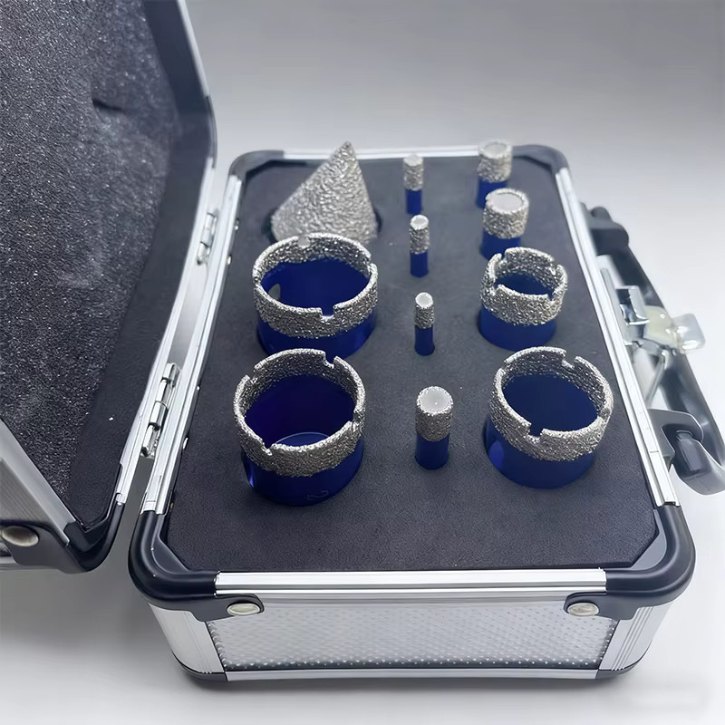 11-teiliges Diamant-Bohrkerndrillerset in Blau für Fliesen, Marmor, Keramik und Granit - Bild 2