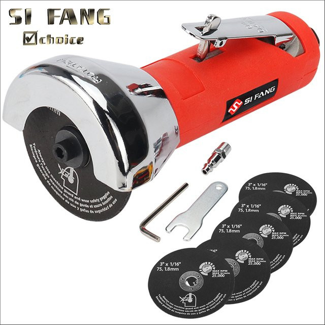 SI FANG Pneumatischer Winkelschleifer 3 Zoll Luftschleifer für Metall und Holz zum Schneiden und Polieren - Bild 1