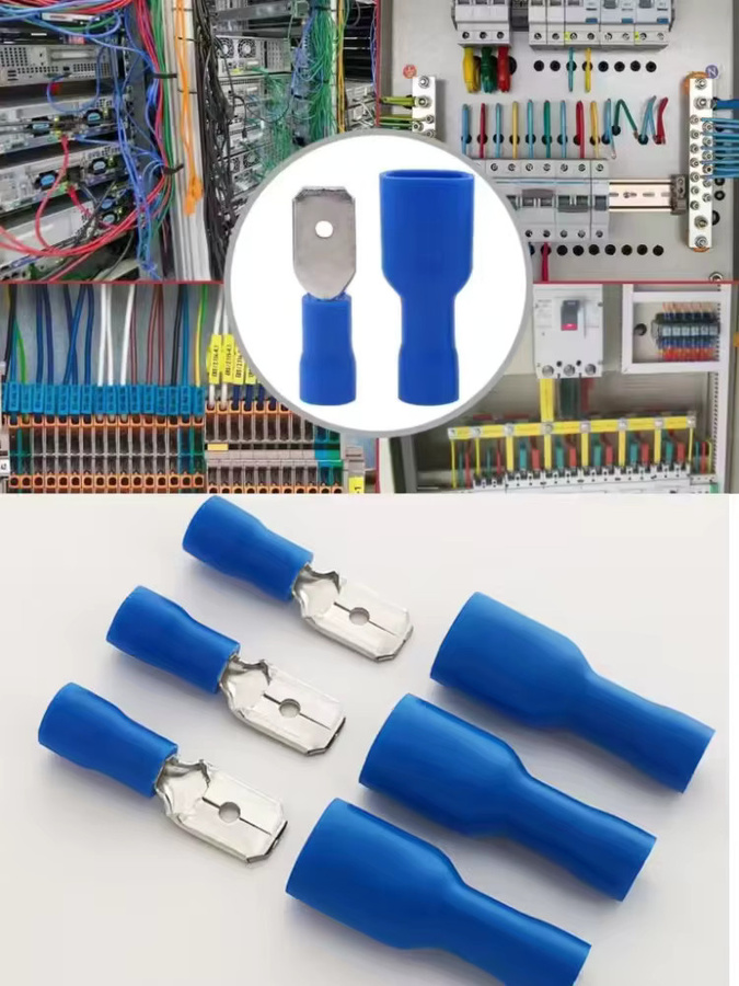 100 Stück 50 Paar isolierte Crimp Terminals 16-14AWG mit männlichen und weiblichen Steckern in Blau - Bild 7