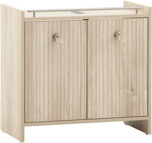 Schildmeyer Waschbeckenunterschrank Sonderby in Eiche braun, B/H/T: 65 x 62,6 x 33 cm - Bild 1
