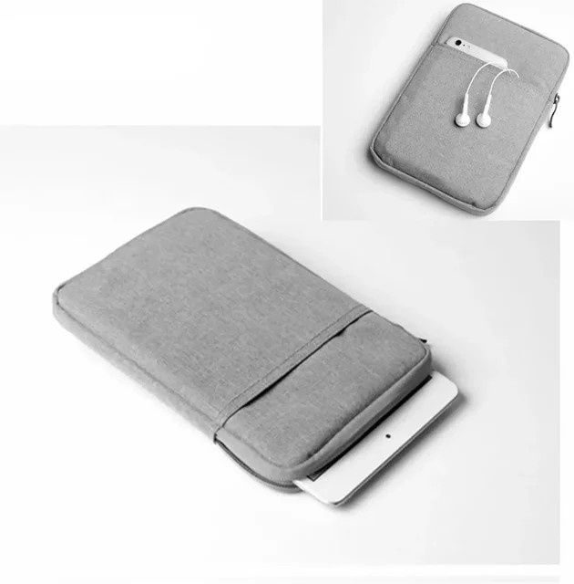 ZKBOWBG Universelle 8-Zoll-Tablet-Hülle mit Reißverschluss für iPad Mini 3 4 5 6 7 in Grau - Bild 1