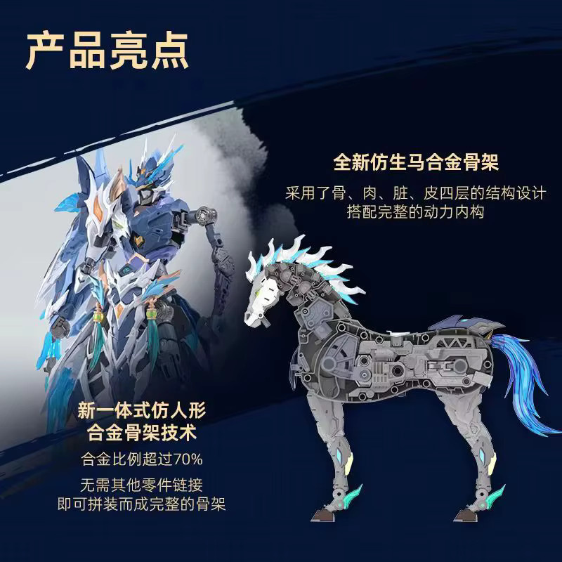 52TOYS Zhao Yun Ultra-Mobile Guochuang Montierbares Mecha-Modell, Actionfigur, Metall, Fantasy - Bild 2