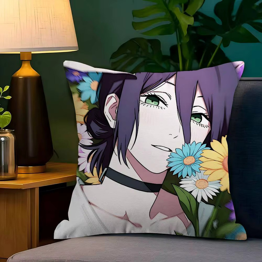 Anime Chainsaw Man Reze Arc Kissenbezug für dein Sofa und Wohnzimmer, Mehrfarbig - Bild 4