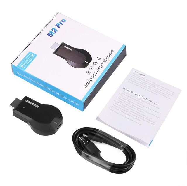 YJMP Electronic M2 Pro Drahtloser WiFi TV-Stick HDMI Dongle für Smart TV und Projektor, 1080P Full HD & 4K Unterstützung, Schwarz - Bild 1