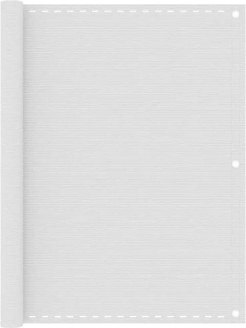 vidaXL Balkon-Sichtschutz aus HDPE in Weiß, semi-transparent, Höhe: 120 cm, Breite: 500 cm - Bild 1