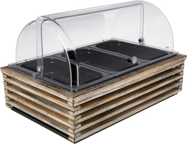 VEGA Buffetvitrine Natchez hoch in Vintage Weiß/Transparent, rechteckig, B/T/H: 37,0 x 57,5 x 27,7 cm - Bild 1