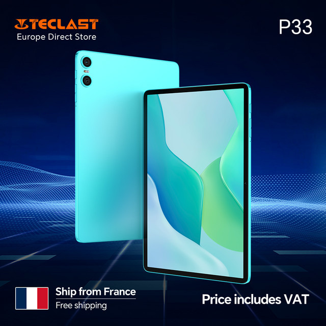 Teclast P33 Tablet mit 10,1 Zoll Display, Android 15, 9GB RAM, 64GB ROM, Wi-Fi 6, USB-C und Kopfhöreranschluss - Bild 1