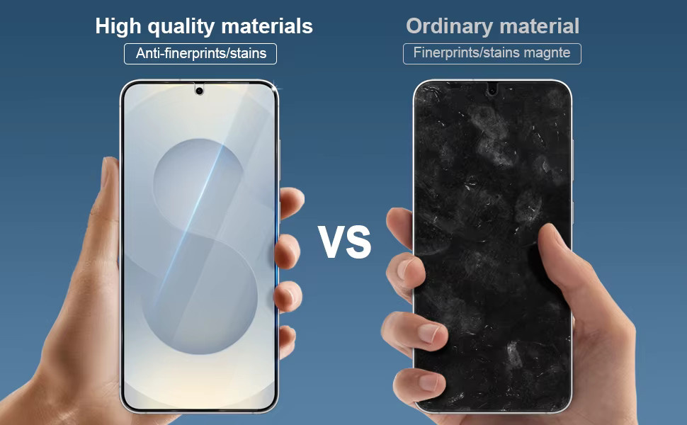 3 Stück Displayschutzfolie aus gehärtetem Glas für Samsung Galaxy S26 S25 S24 S23 S22 Ultra Plus und S24 FE, transparent, kompatibel mit Fingerabdruck-Entsperrung - Bild 3