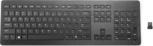 HP Wireless Premium Keyboard kabellose USB Tastatur QWERTZ Deutsch in Schwarz und Silber - Bild 1