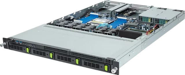 Gigabyte R163-ZG2-AAJ2 Rev.3.x Rack Server mit AMD EPYC 9005/9004 und 1 x PCIe Gen5 GPU in Silber - Bild 1