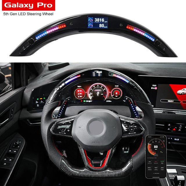 ICF Lenkrad-Set mit LED-Anzeige in Schwarz für die Modelle Galaxy und Classic - Bild 1