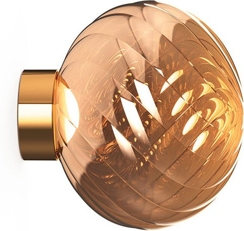 Tom Dixon Whirl Surface Medium LED-Wand- und Deckenleuchte in Kupfer mit warmweißem Licht (3000K)