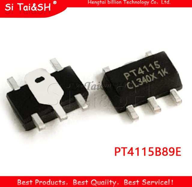 20 Stück PT4115B89E SOT89-5 SMD LED-Treiber IC von Si Tai&SH in Schwarz - Bild 1