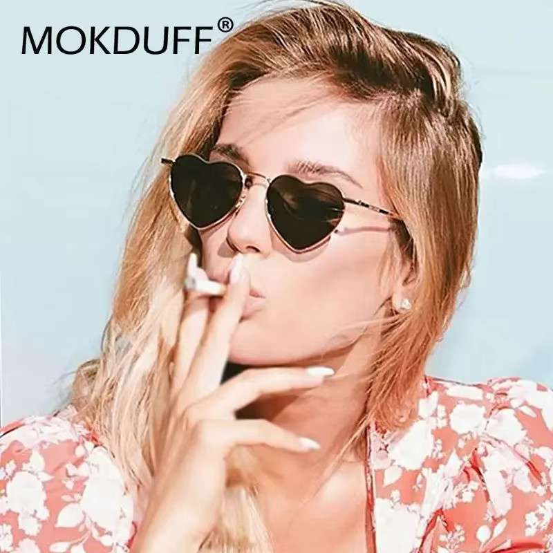 MOKDUFF Sonnenbrille Herzförmig, Metall, Vollrand, Candy Farbverlauf - Bild 1