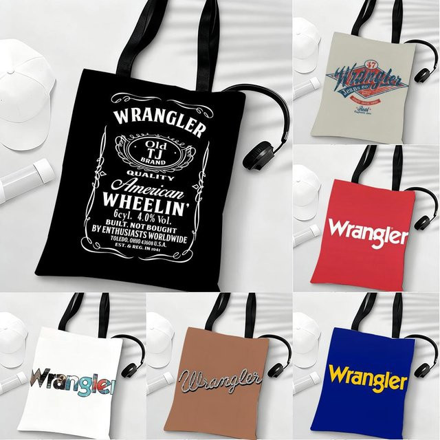 Wrangler Canvas-Schultertasche mit großem Fassungsvermögen in Schwarz - Bild 1