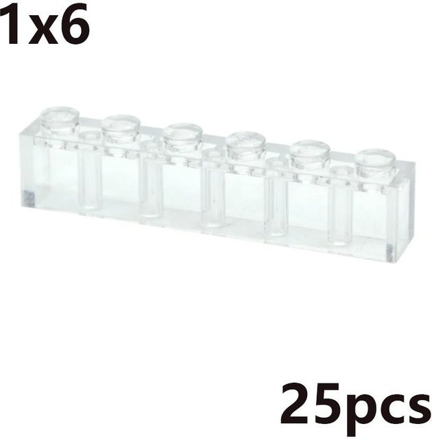 Bai Fen Bai MOC Transparent Dicke Bausteine, pädagogisches Kreatives Spielzeug, ab 3 Jahre - Bild 1