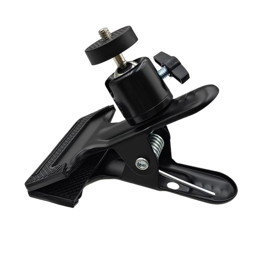 VeFly Metall Kugelkopf Klemme mit 1/4 Zoll Schraube, Grip Clip Halterung für Kamera und Handy, Schwarz - Bild 3
