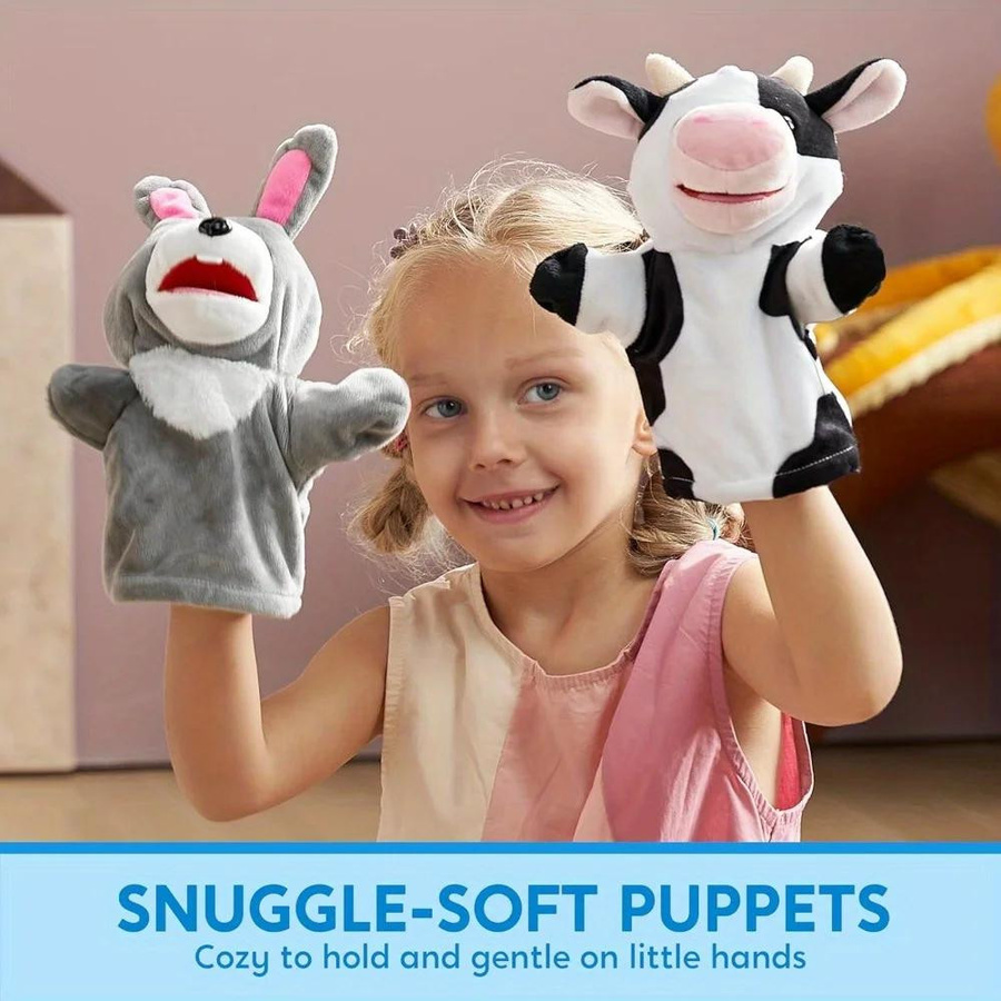 Discover Intime Handpuppen Sammlung Tier Plüschtier 6-teiliges Set - Bild 2