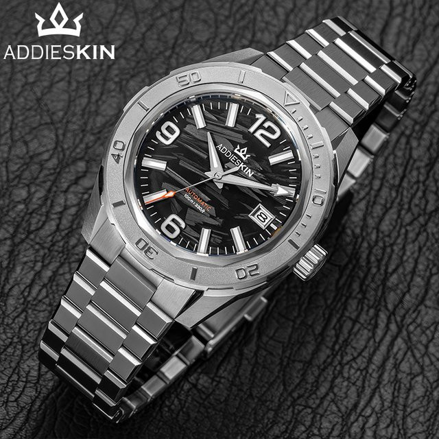 AddiesKin Armbanduhr Automatik, Edelstahl, Schwarz, Herren - Bild 1